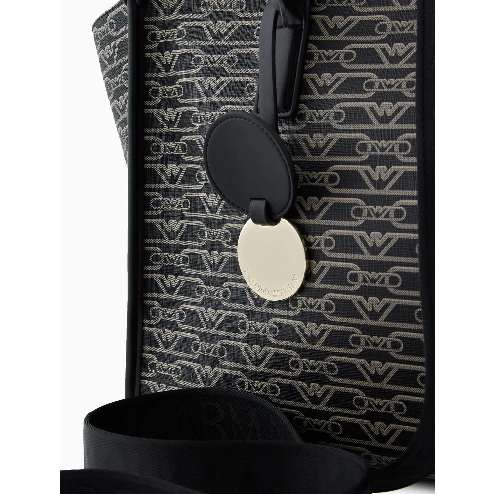 Emporio Armani Monogram Charm Schoudertas Black Dames
