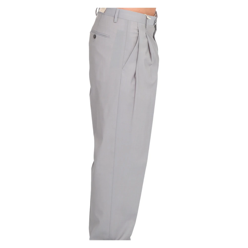 Briglia Wollen Plooi Broek Gray Heren