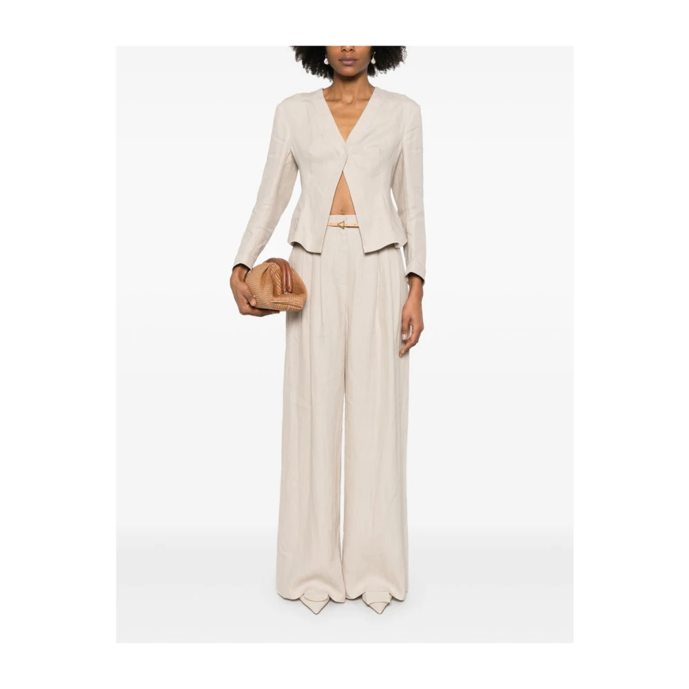 Giorgio Armani Beige Jas met Amerikaanse Achterventil Beige Dames