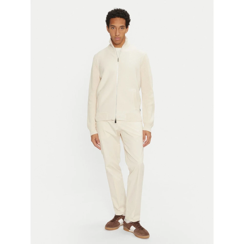 Boss Witte Lana Cardigan Emeraviglio White Heren