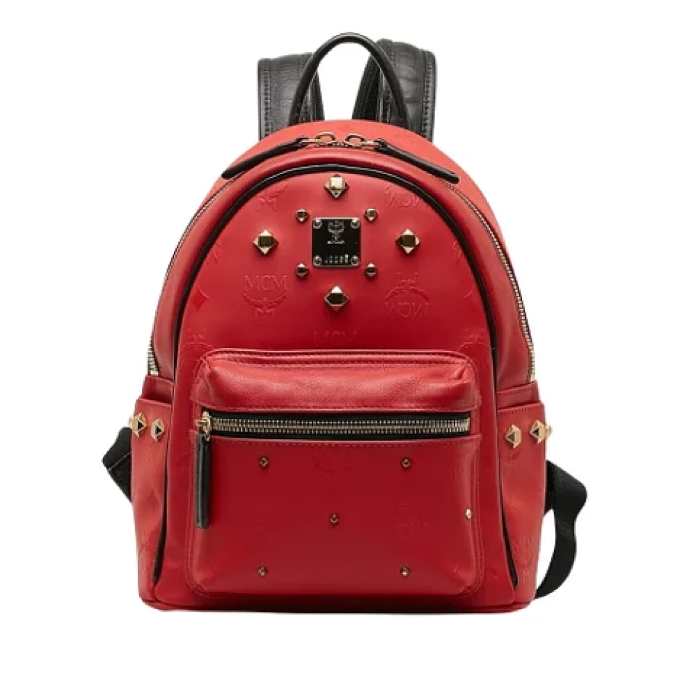 MCM Pre-owned Canvas shoulder-bags Red Dames