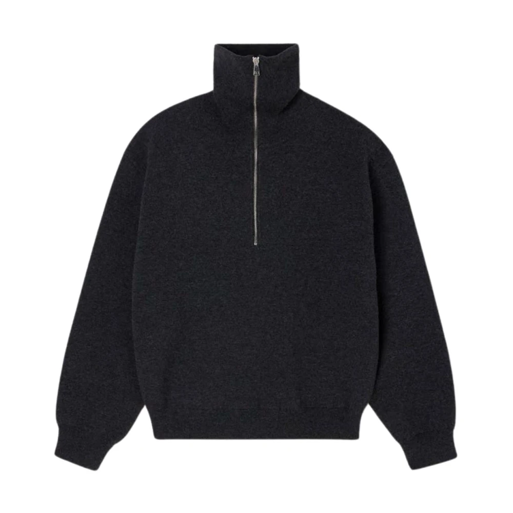 Róhe , Turtlenecks, Female, Black, L, Two-Way Zipped Turtleneck
