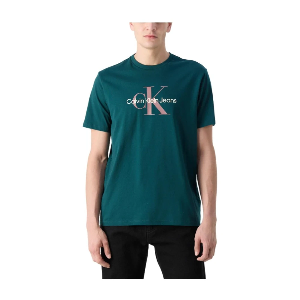 Calvin Klein Moderne Monogram T-shirt Green Heren