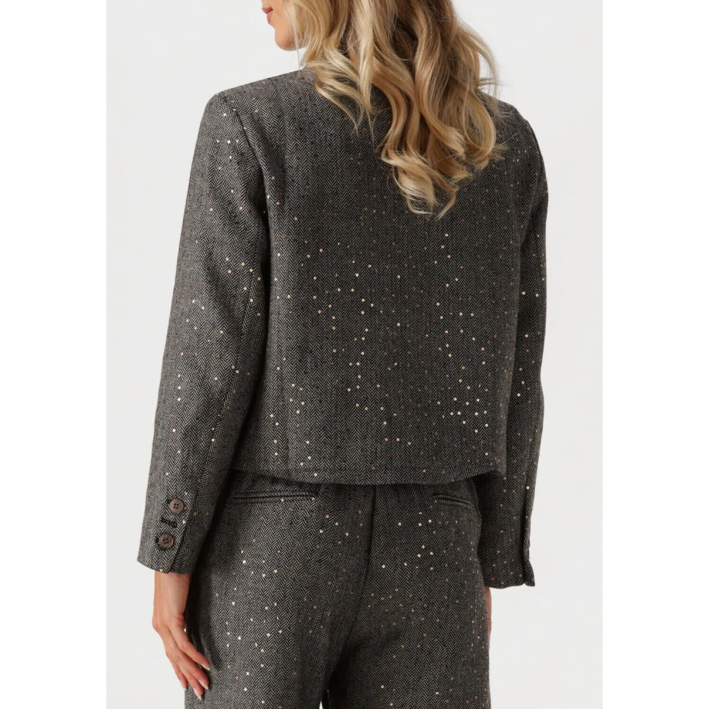 Ydence Zwarte Jas Halsey Black Dames