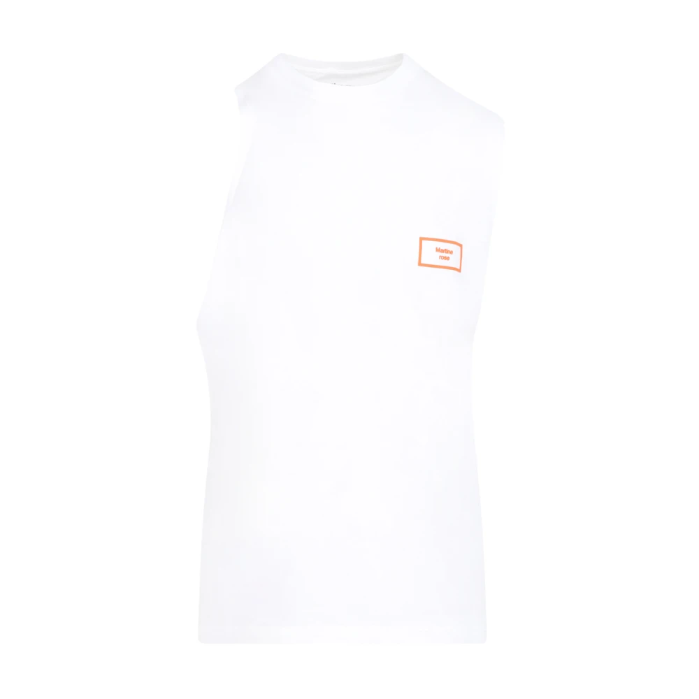 Martine Rose Wit Logo Vest T-Shirt White Heren