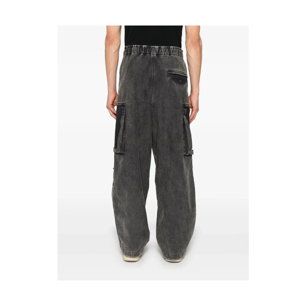 Mihara Yasuhiro Grijze Broek met Koordtaille Black Heren