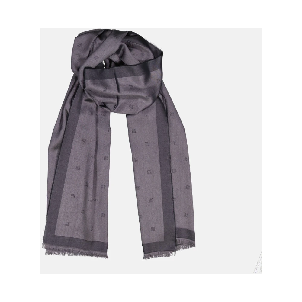 Givenchy 4G Bedrukte Sjaal Collectie Herfst-Winter 2024 Gray Dames