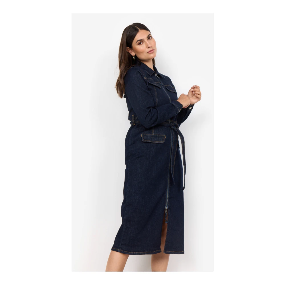 Soyaconcept Denim Jurk met Riem Blue Dames