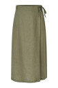 green-linen-wrap-skirt-classic-style