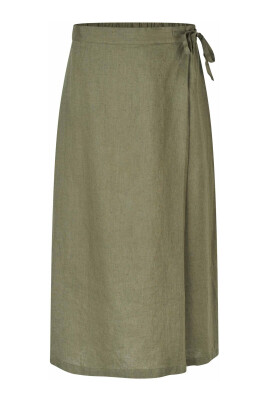 green-linen-wrap-skirt-classic-style