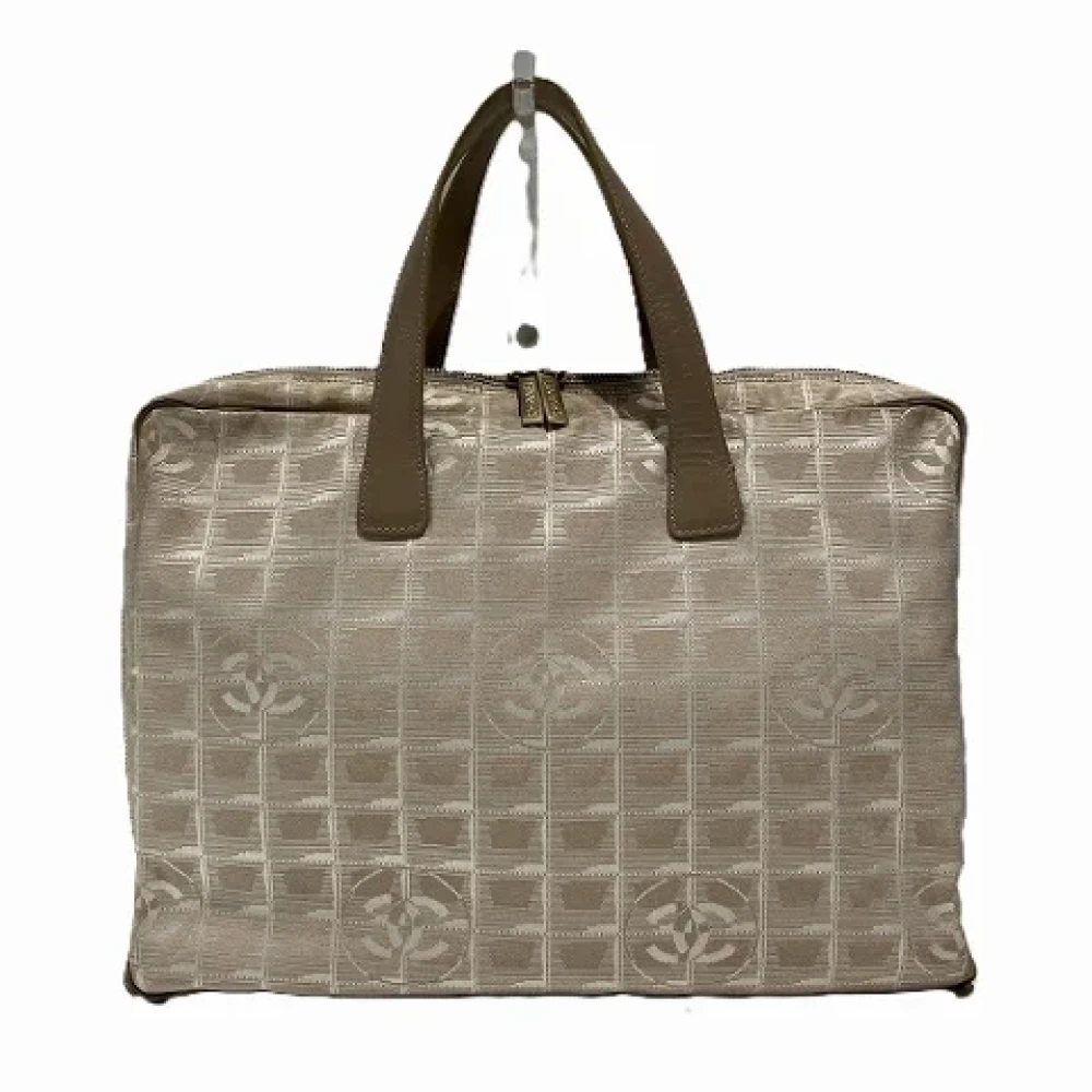 Chanel Vintage Pre-owned Canvas chanel-bags Beige Dames