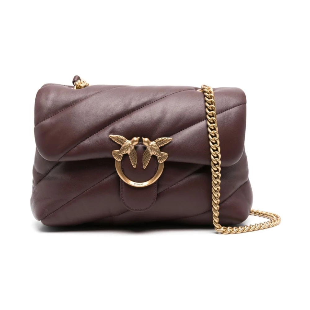 pinko Bruine Love Birds Schoudertas Brown Dames