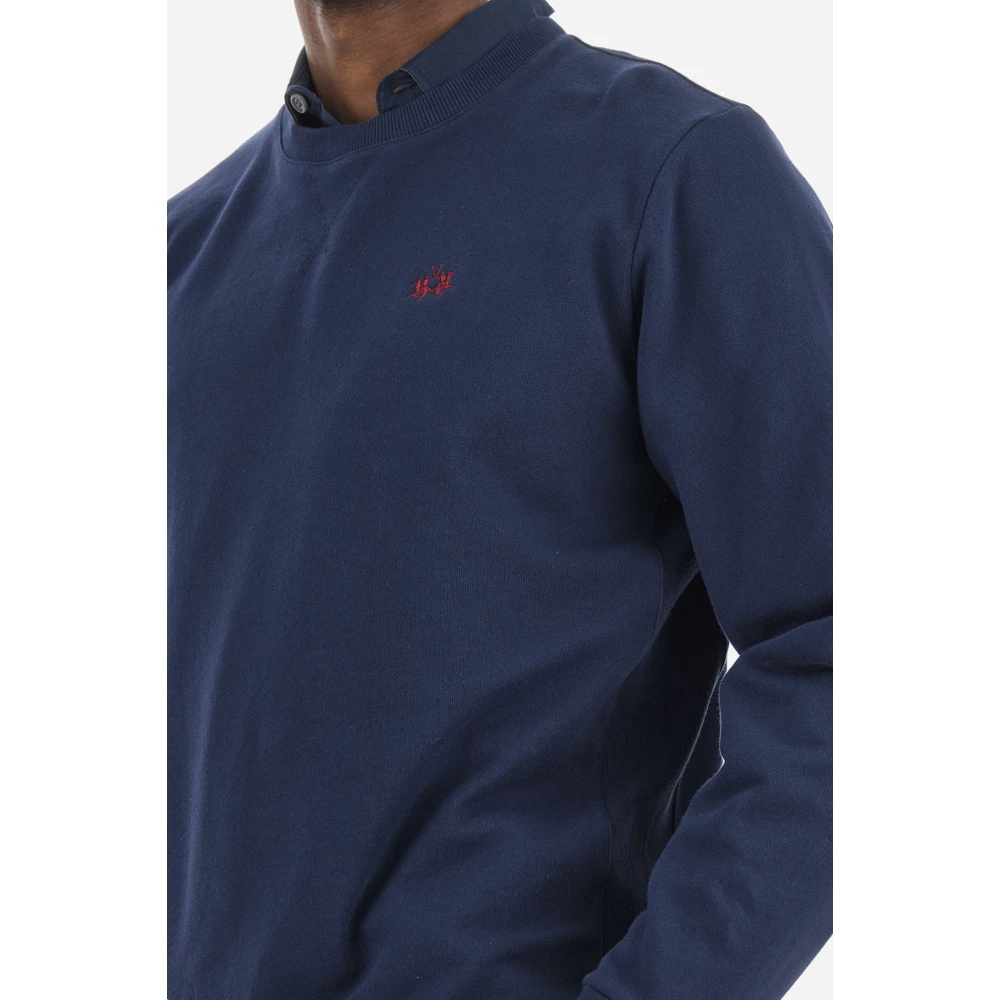 LA MARTINA Blauwe Sweaters voor Mannen Blue Heren