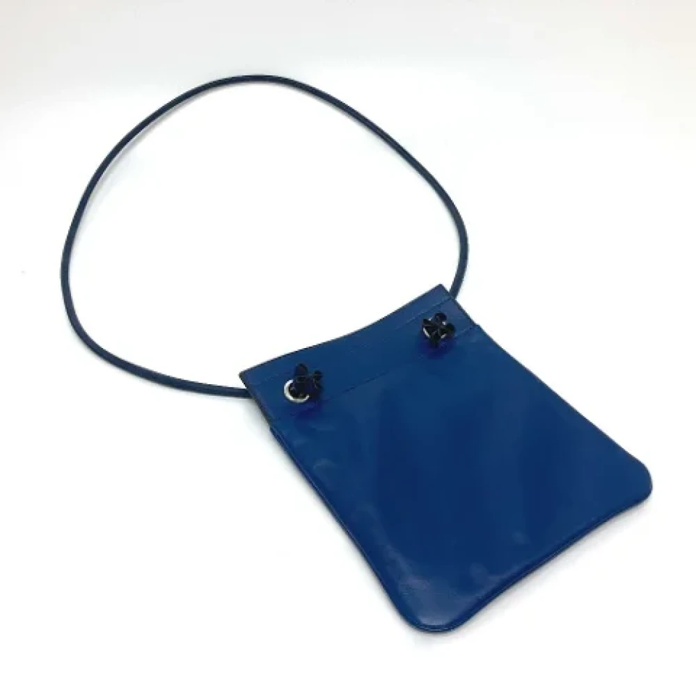 Hermès Vintage Pre-owned Fabric shoulder-bags Blue Dames