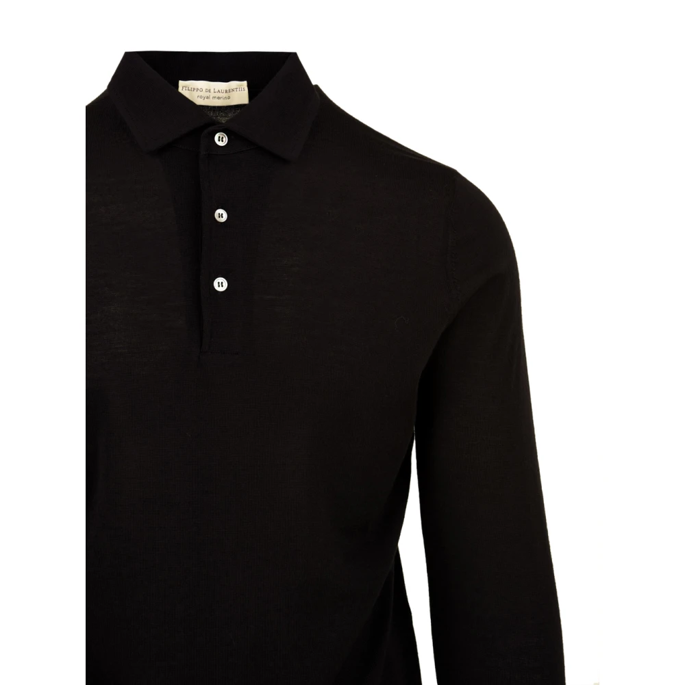 Filippo De Laurentiis Zwarte Polo Shirt voor Heren Black Heren