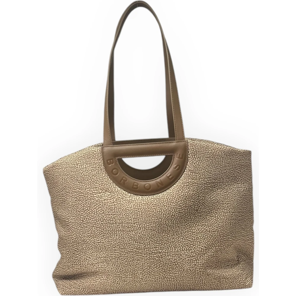 Borbonese Grote Winkel Schoudertas Brown Dames