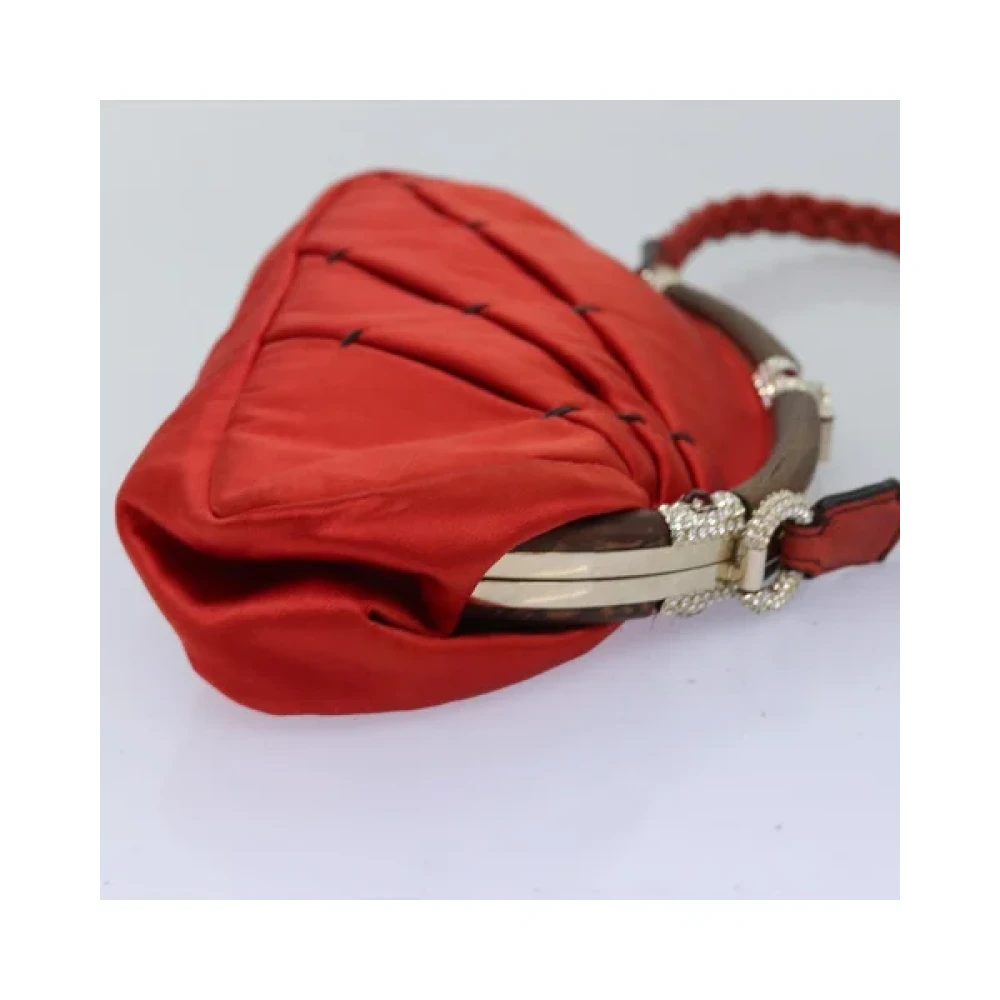 Valentino Vintage Pre-owned Satin shoulder-bags Red Dames