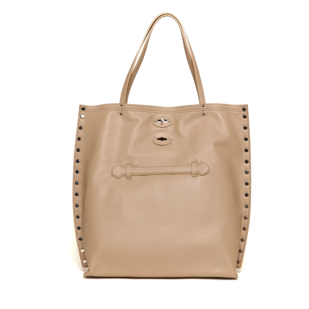 Zanellato Beige Leren Handtas A Spasso Saeta Beige Dames