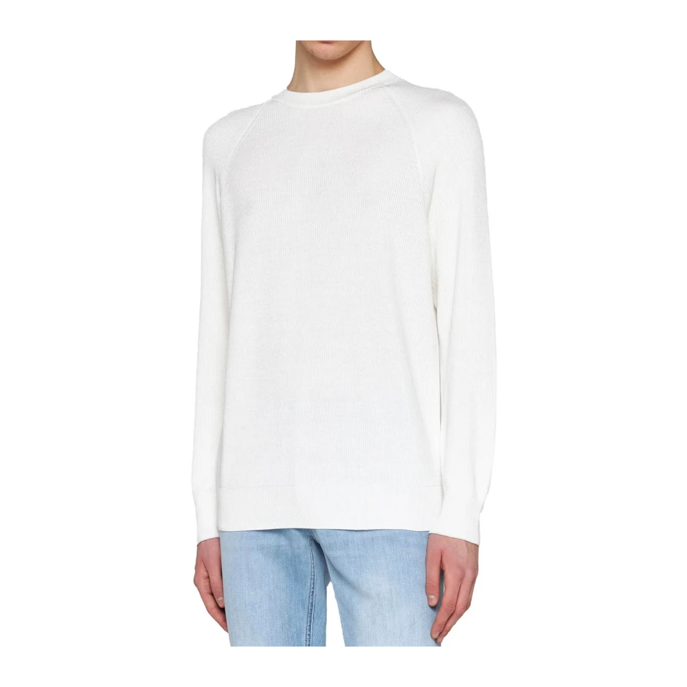 BRUNELLO CUCINELLI Luxe Cashmere Pullover Sweater White Heren