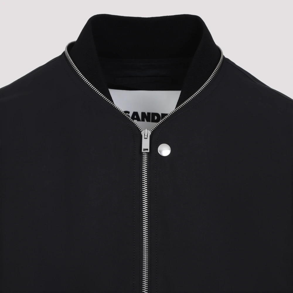 Jil Sander Zwarte Blouson Jas Black Heren
