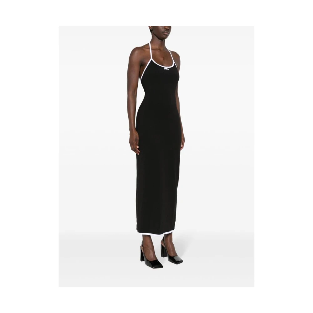 Rowen Rose Bloemenapplicatie Halternek Zwart Wit Rok Black Dames