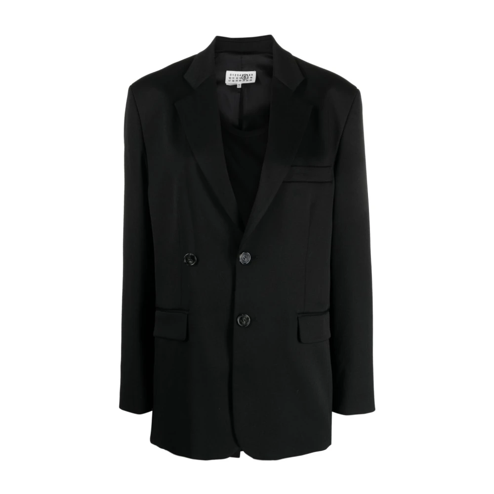 MM6 Maison Margiela Zwarte Jassen van Black Dames