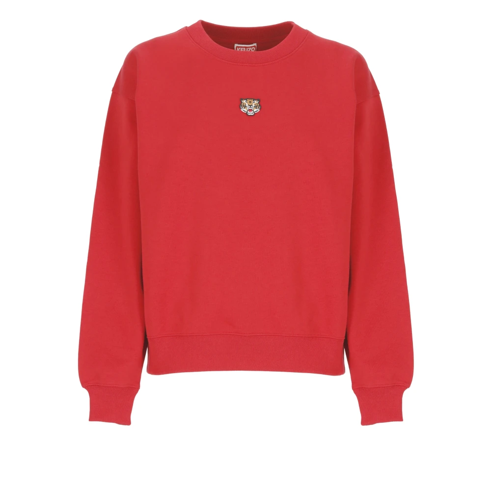 Kenzo Rode Sweater met Lucky Tiger Borduurwerk Red Dames