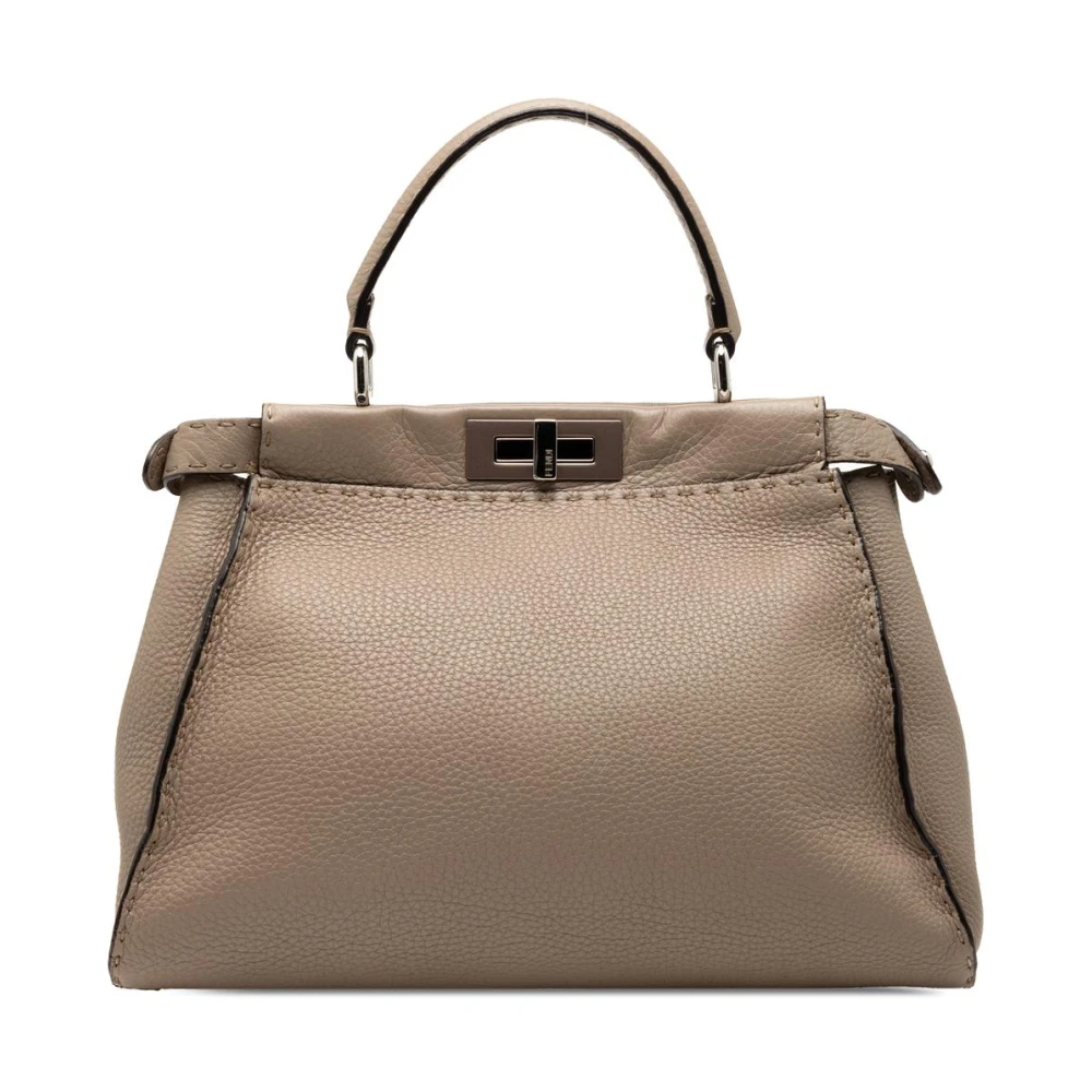 Fendi Vintage Women's Brown Pre-Owned Leather Handbag