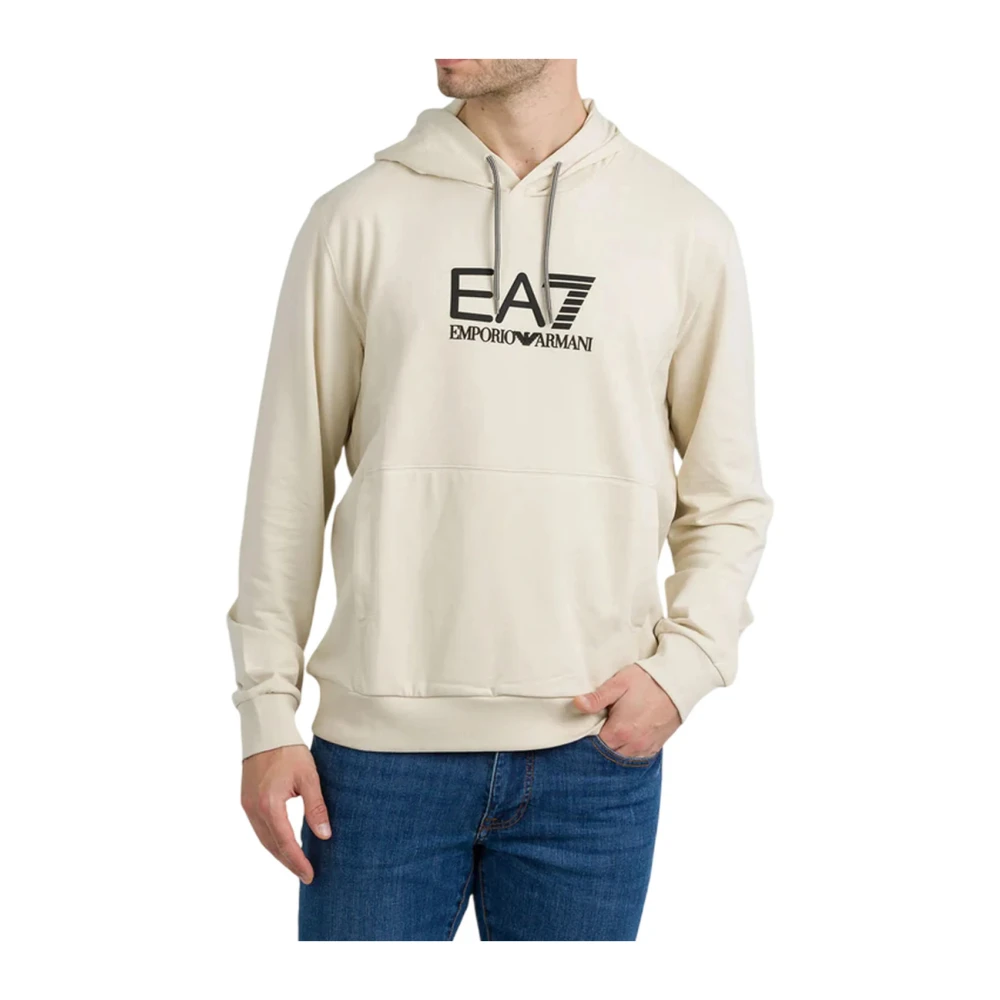 Emporio Armani Ea7 Uomo Beige Felpe, L, New,