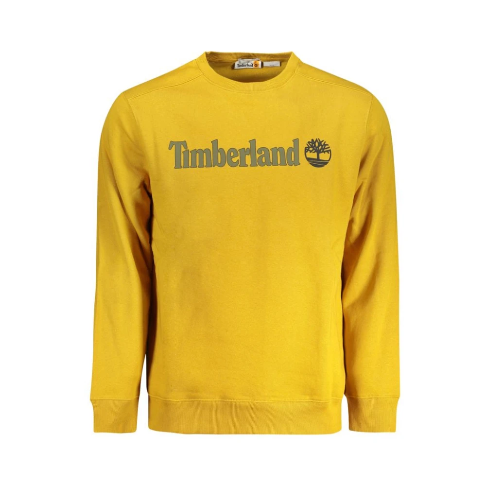 Timberland Gele sweatshirt met lange mouwen en print Yellow Heren
