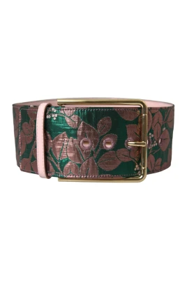 Blommig Jacquard Guldspänne Bä