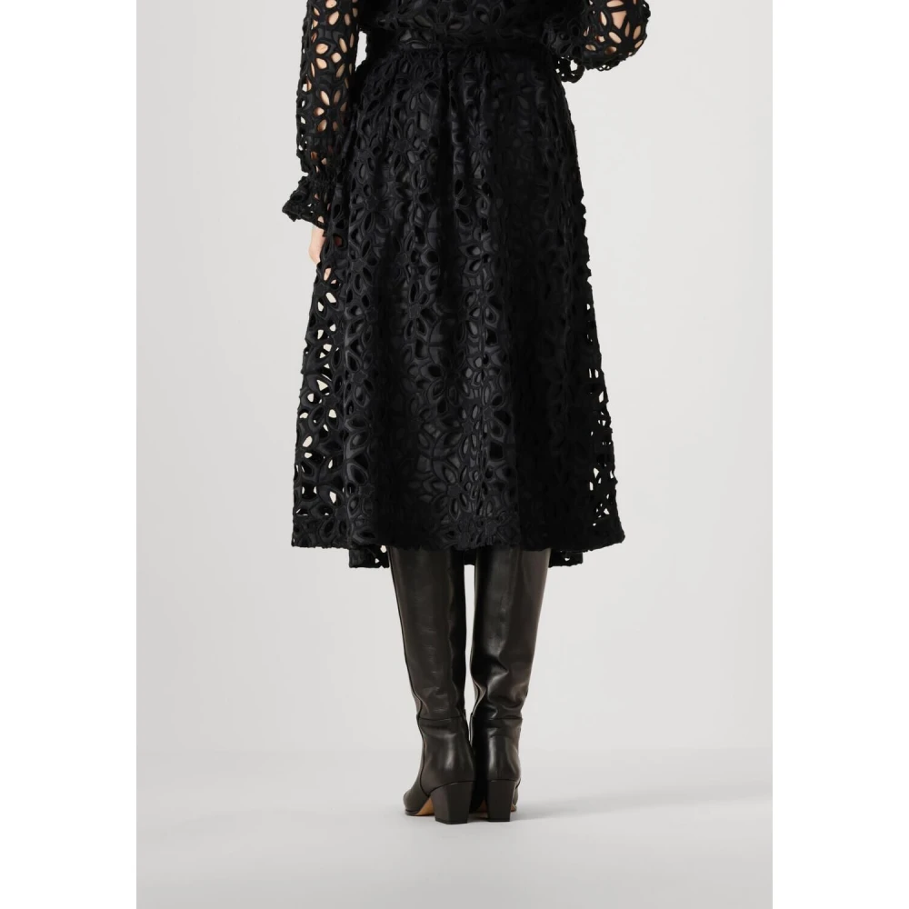 Dea Kudibal Elegante Kant Midi Rok Black Dames