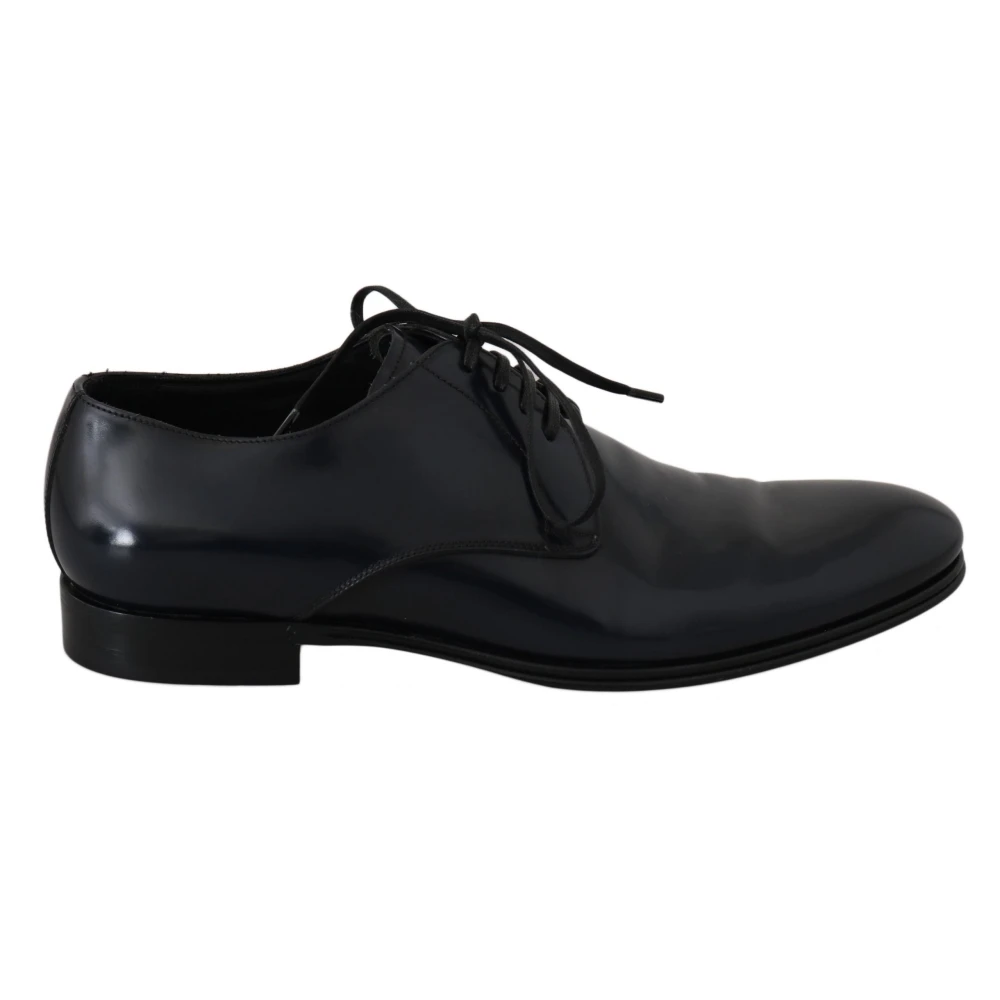 Dolce & Gabbana Men's Dark/Blue Elegant Leather Derby Shoes