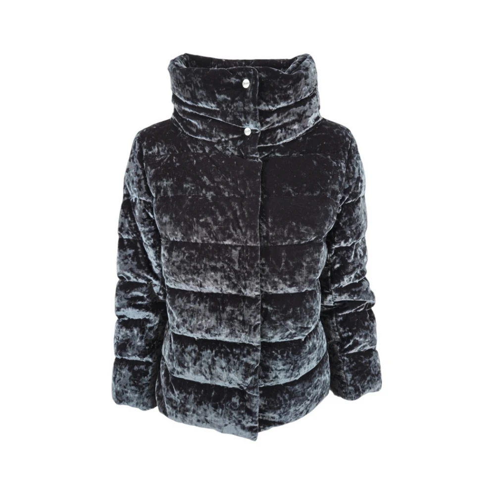 Herno Grijze Velvet Bomberjas Gray Dames