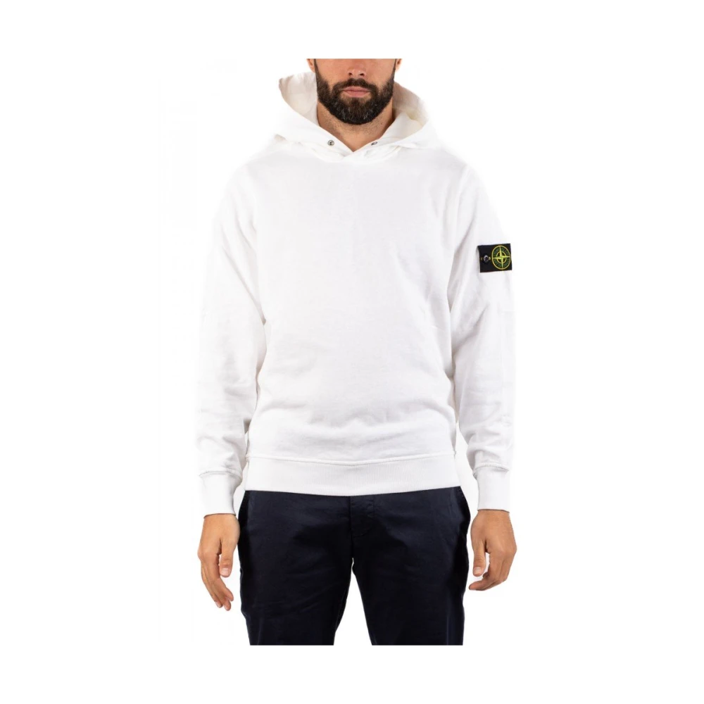 Stone Island Hoodies White, Herr