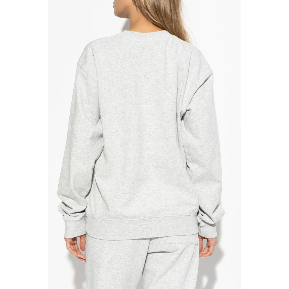 Sporty & Rich Sweatshirt uit de H&W Crest Heather collectie Gray Unisex