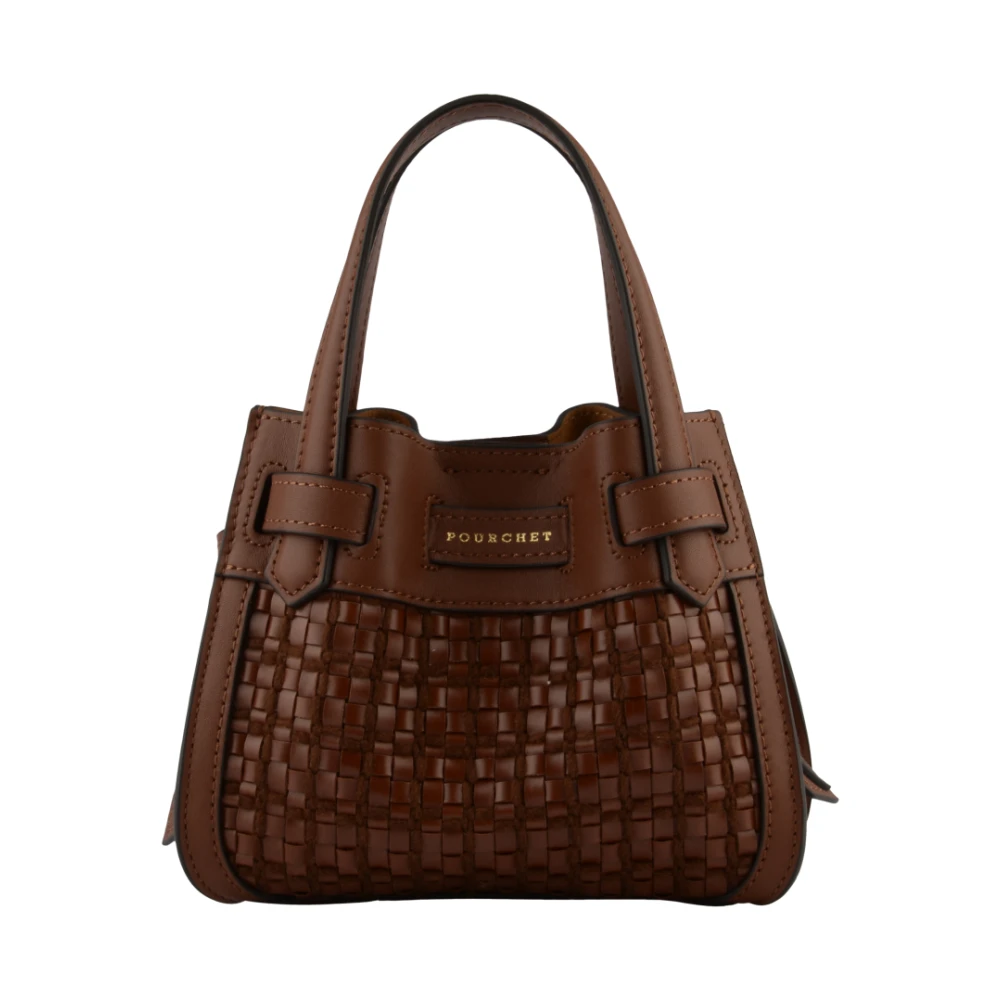 Pourchet Paris Braided Blossom Handtas Brown Dames