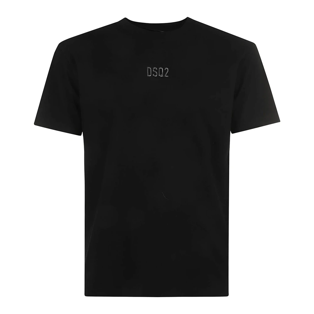 Dsquared2 Zwart T-shirt met reliëflogo Black Heren