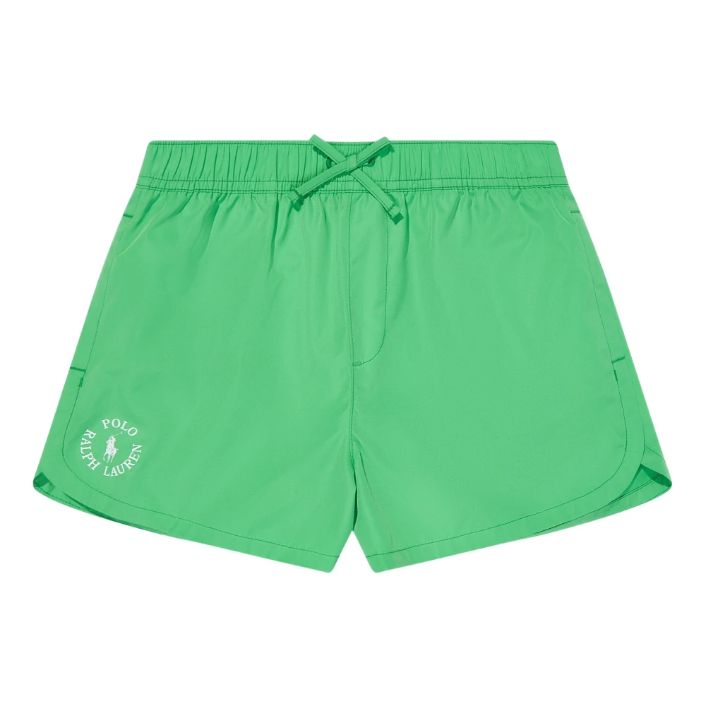 Ralph Lauren Girls Green Shorts, 8 Y, Athletic Logo Shorts