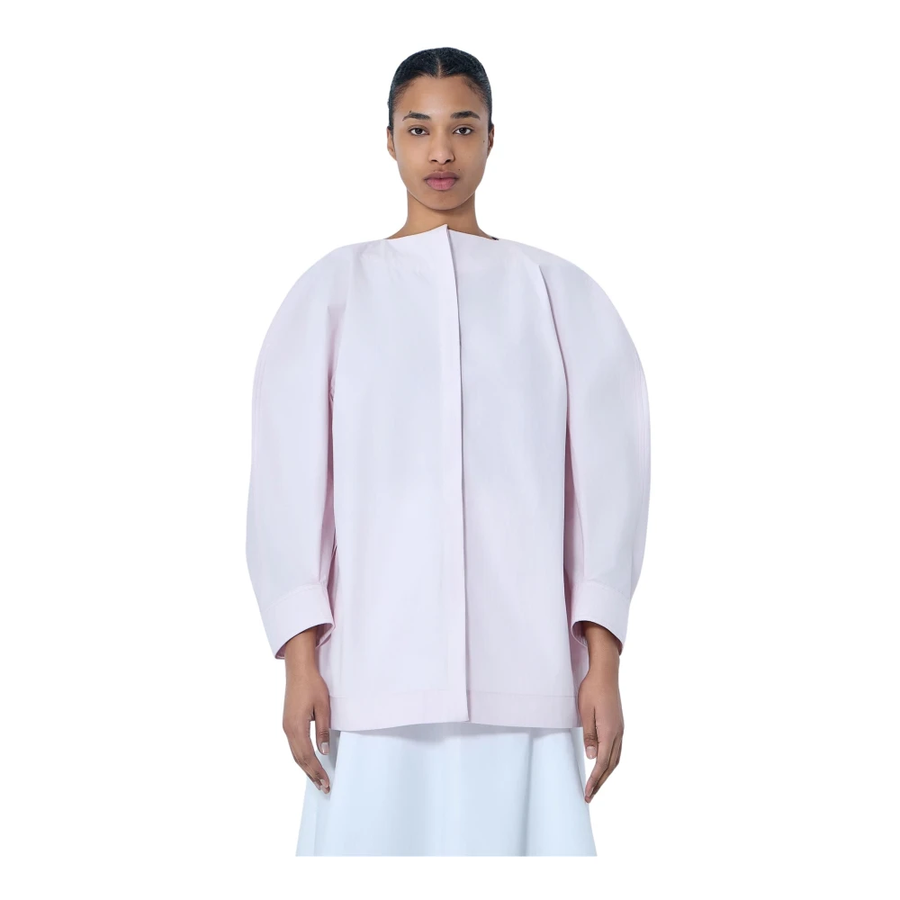 Jacquemus Women's Pink Structured Cotton Poplin Blouse - Shirts - S - Blouses & Shirts