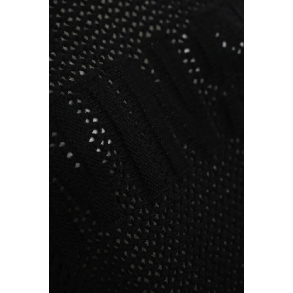 Twinset Zwarte Wol Boothals Trui Black Dames
