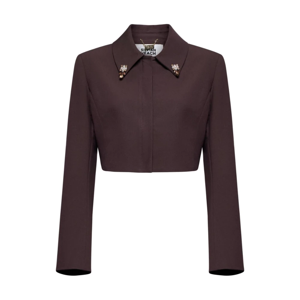 Silvian Heach Donna Marrone Giacche, L, New,