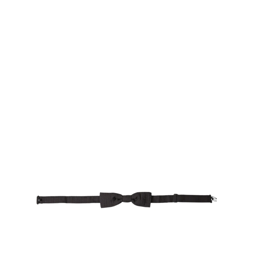 Dolce & Gabbana Men's Black Bow Ties, One Size, Elegant Brown Fantasy Silk Bow Tie