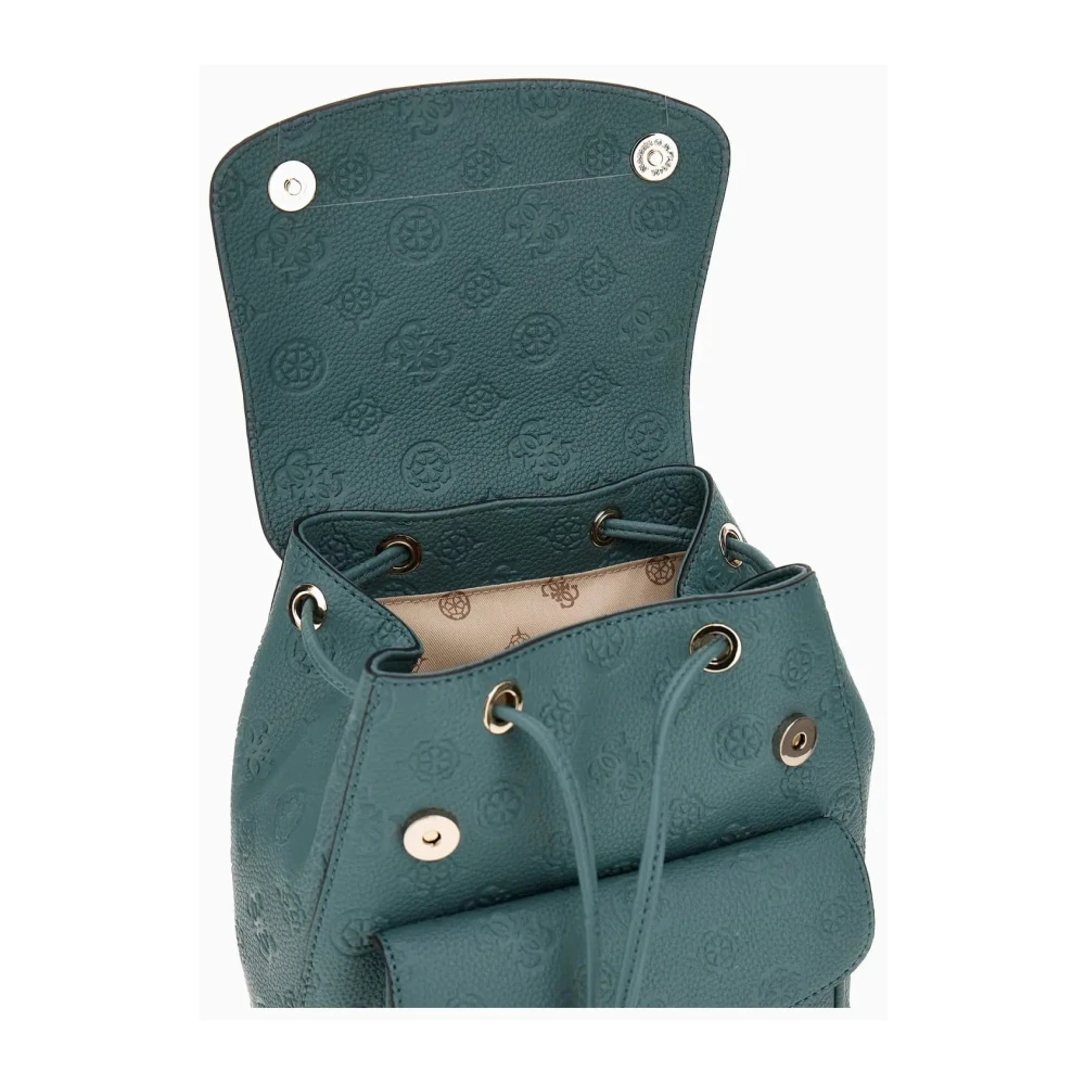 Guess Teal Rugzak met Omklapbare Sluiting Green Dames