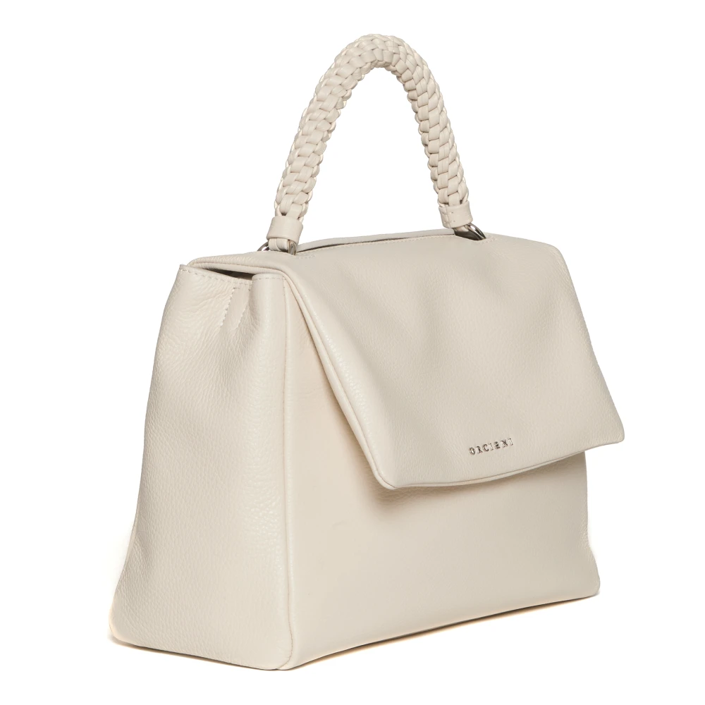 Orciani Witte Leren Schoudertas Sveva Beige Dames