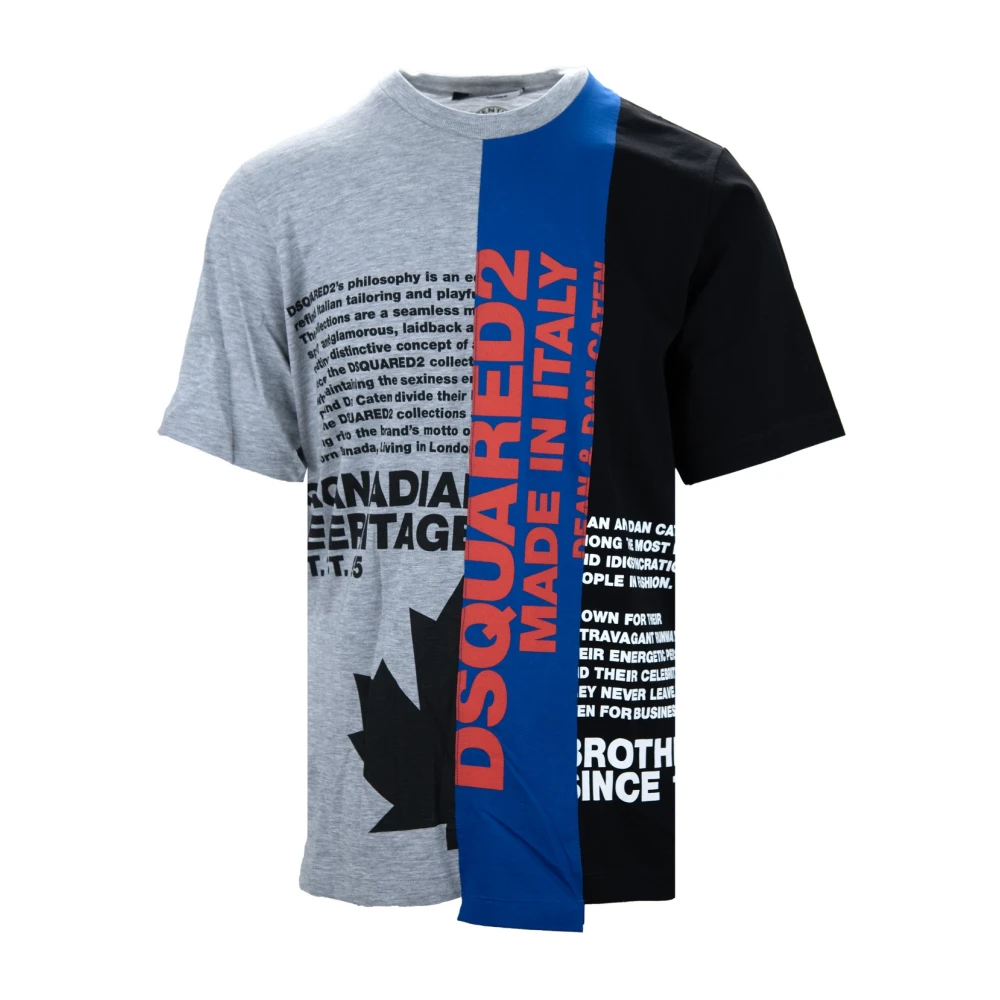 Dsquared2 Oversized T-shirt Heren Zwart Grijs Basic Multicolor Heren