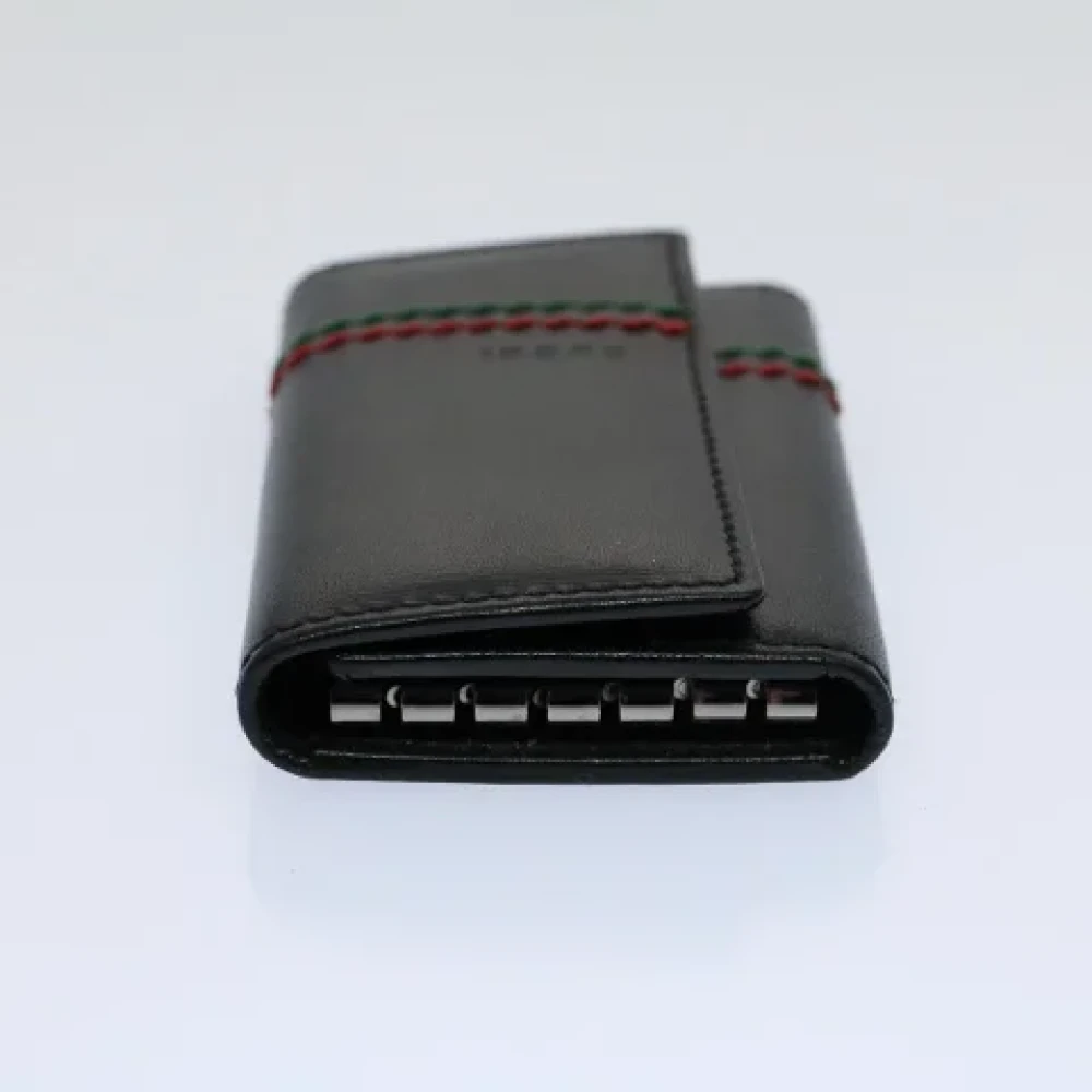 Gucci Vintage Pre-owned Leather wallets Black Dames