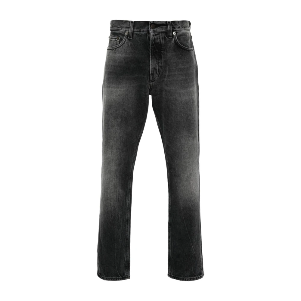 Haikure Zwarte Stonewashed Slim Fit Jeans Black Heren