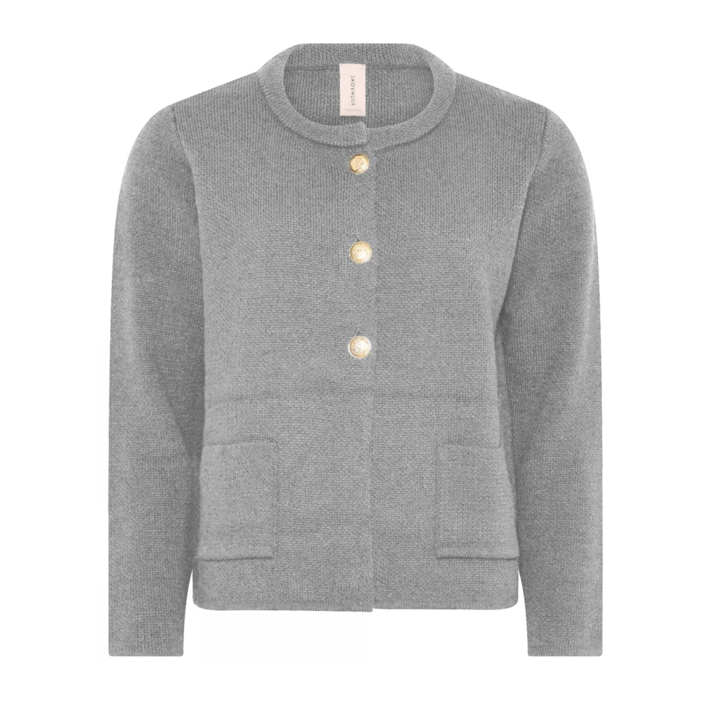 Skovhuus Klassieke Wollen Vest Steengrijs Gray Dames