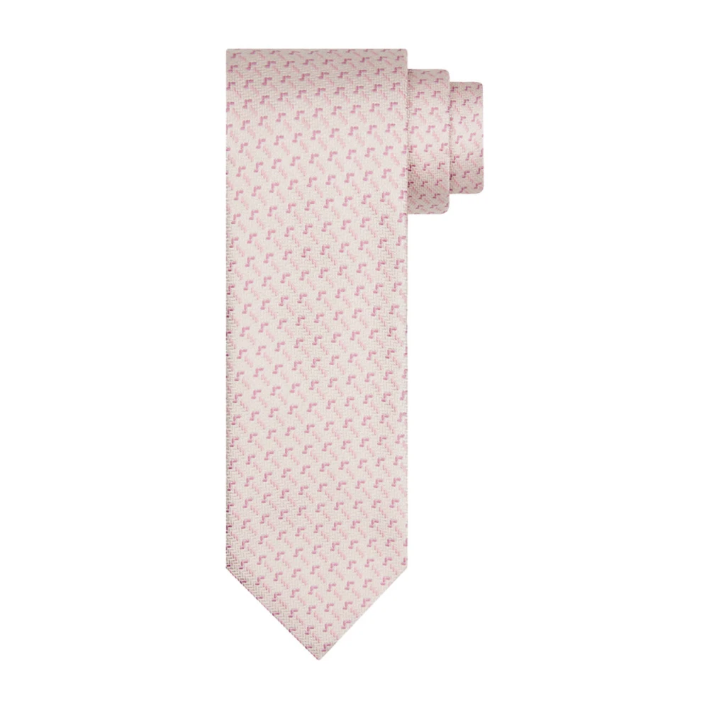 Profuomo Zijden Geweven Roze Stropdas Pink Heren